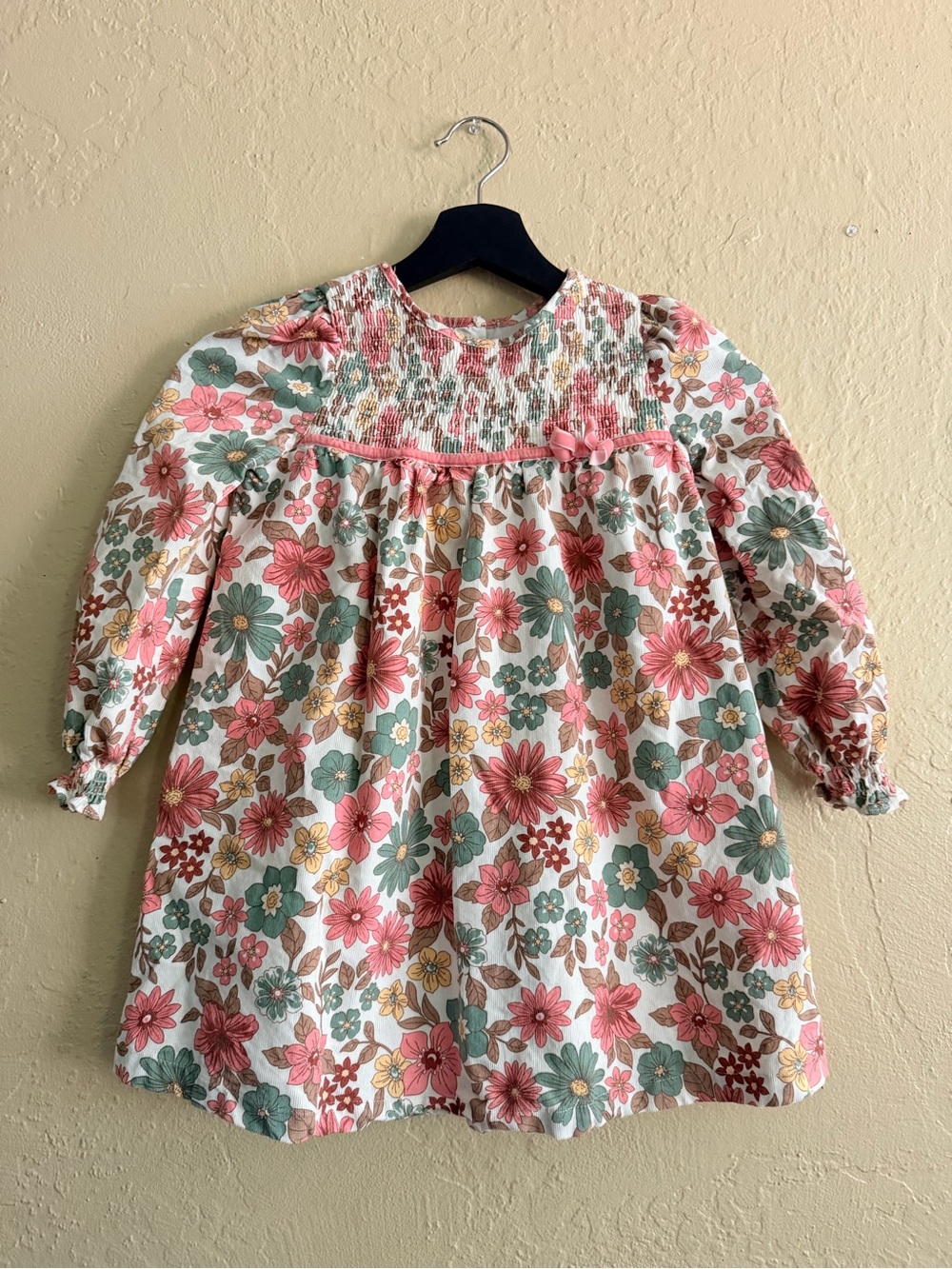 Catherine Malandrino Pink Floral Baby Dress Label View